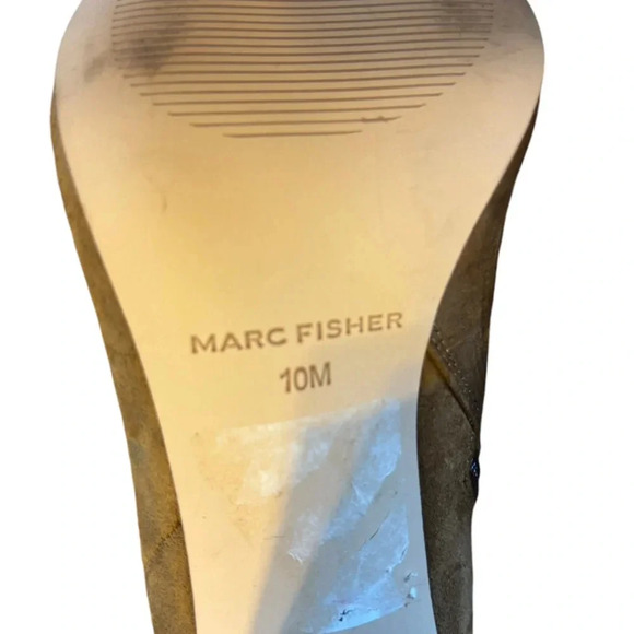 Marc Fisher Womens Cognac Brown Faux Suede Pointed Toe Ankle Boots BHFO 9787 - Picture 6 of 9